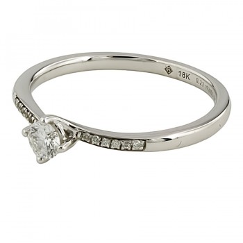 18ct Gold Diamond 0.20cts Ring Size P